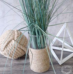 Cesta de maceta de cuerda de yute tejida a mano con soporte, diseño único, cesta de mimbre para interiores y exteriores hecha de hierro y ratán - Product Image 3