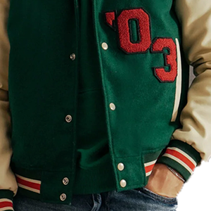 Veste de baseball universitaire de style Letterman rétro personnalisée pour hommes coupe-vent en laine écologique hiver peau de vache manches broderie OEM - Product Image 6