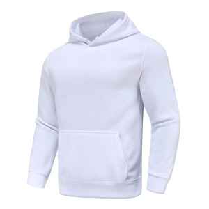 Sweat à capuche pour homme en molleton 100% de haute qualité, respirant, avec poche, design brodé uni, 380g, tricoté à l'écran, idéal pour l'automne - Product Image 2