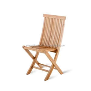 เก้าอี้สวนทำจากไม้เนื้อแข็งสีธรรมชาติร่วมสมัยพับได้ง่ายอเนกประสงค์สำหรับคลังสินค้าในสวนเฟอร์นิเจอร์ - Product Image 1
