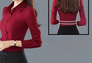 Camisas de mujer al por mayor de diseño elegante informal camisas transpirables de algodón orgánico 100% Camisa lisa de calidad superior - Product Image 5