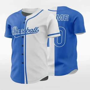 Maillot de baseball pour homme de haute qualité 100% polyester en taille adulte, maillot personnalisé, couleur unie, uniforme d'équipe de baseball - Product Image 5