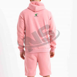 2025 New Arrival <b>Men</b> Hoodie And <b>Shorts</b> Set Custom Logo Loose Fit Cotton <b>Fleece</b> Sports Tracksuit Wholesale - Product Image 4