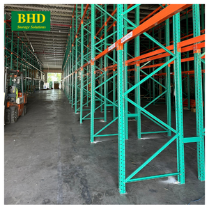 ชั้นวางแบบวางซ้อนในคลังสินค้าที่มีประสิทธิภาพมาตรฐานของเราชั้นวางเหล็กสีเขียว - Product Image 4