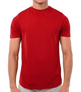 2025เสื้อยืดคอกลมสำหรับผู้ชายทรงโอเวอร์ไซส์ผ้าคอตตอนผ้า100% พิมพ์ลายได้ตามต้องการสไตล์สตรีทแวร์แบบถักด้านหน้า - Product Image 4