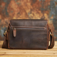 Nouveau sac messager bandoulière en cuir véritable pour homme - Simple, petit, de haute qualité, durable, sportif, mode, décontracté, avec fermeture éclair, grand format