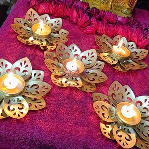 ของตกแต่งโต๊ะงานแต่งสุดชิคหลากสีมีสไตล์ที่วางเทียนทีไลท์สำหรับงานอีเวนต์และที่บ้านหลากสีสันสีสันสำเนียงแบบดิยะ - Product Image 6