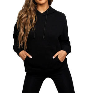 2025 Top meilleures ventes produits de haute qualité Logo personnalisé sweat à capuche en coton pour les femmes noir grande taille à capuche - Product Image 2
