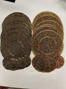 Chargeur perlé de luxe fait main pour manger un décor de vacances unique; pour napperon perlé de pendaison de crémaillère - Product Image 3