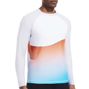 เสื้อตกปลาป้องกันรังสียูวี UPF 50 พิมพ์ลายแบบซับลิเมชั่น เสื้อกีฬากลางแจ้งแขนยาวผู้ชาย สีไล่ระดับ - Product Image 3
