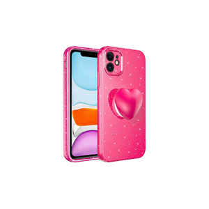 Funda de Silicona con Brillantina de Lujo para iPhone 11 14 Plus, con Protección Antigolpes para la Cámara y Soporte PopSocket, Cubierta Elegante - Product Image 1