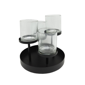 New Decorative Wooden & Metal Advent Candle Holder Nickle Finished for Home & Christmas Party Lighting Decoration Wholesale Bulk - Product Image 2
