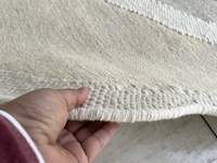 Tapis moderne de designer noué à la main en laine et coton texturé antidérapant, prix direct usine, ensembles de tapis à tissage plat de forme abstraite