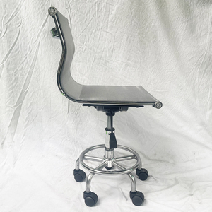 Silla Giratoria Moderna Minimalista MFA07X Gris sin Brazos, Respaldo de Malla, Altura Ajustable, Fabricada con Madera Contrachapada, Espuma y Tela para Uso Doméstico - Product Image 3