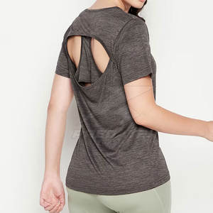 Camiseta de algodón 100% para mujer con servicio OEM, informal, cuello redondo, respetuosa con el medio ambiente, uso diario a la venta - Product Image 4