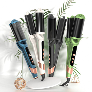 Fer à sertir de cheveux professionnel PTC fer à sertir électrique bouclé fer Nano titane grande vague bigoudi Triple barils Styler - Product Image 6