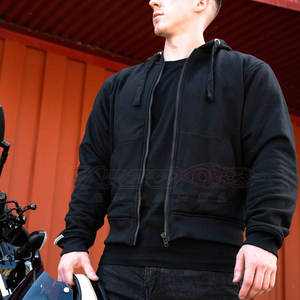 Sudadera con capucha para montar en motocicleta aprobada por la CE, modelo de sudadera Lisa para mantener el calor, con logotipo personalizable de talla grande en la espalda - Product Image 2