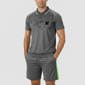 Uniforme de golf de primera calidad para hombre, diseñado con tela transpirable y ajuste elástico para práctica, entrenamiento y clubes deportivos. - Product Image 3