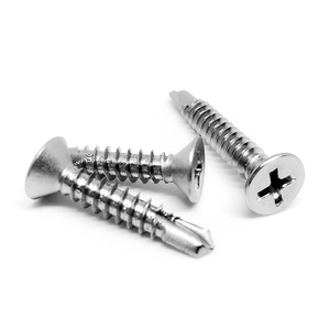 Tornillo Autoperforante de Cabeza Plana SDS de Acero Inoxidable 410 DIN7504, Varilla Roscada Cónica de Cabeza Plana - Product Image 1