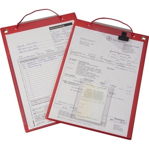 EICHNER Paquete de 10 Bolsas Organizadoras Rojas para Auto DIN A4 con Cierre de Velcro y 2 Compartimentos - Product Image 1