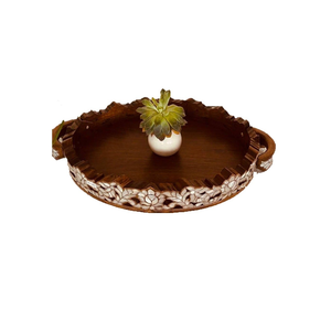 Wholesale Handcrafted Wooden Chocolate Serving <b>Tray</b> Mother of Pearl Inlay Luxury Serving <b>Tray</b> Made in Vietnam - Product Image 1