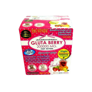 Gluta Berry 200000 mg Drink PUNCH Reduzieren Sie Sommersprossen White ning Skin 10 Beutel - Product Image 1