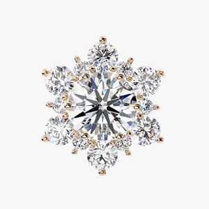 Nuevos Aretes de Aro en Oro Rosa con Diamantes Cultivados en Laboratorio, Joyería de Lujo Moderna para Mujer - Product Image 3