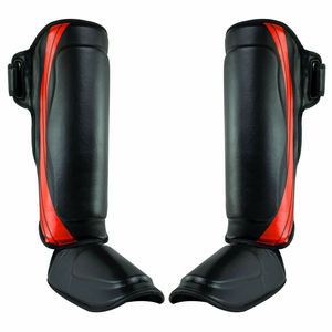 Espinillera profesional hecha con logotipo personalizado estampado de cuero MMA Karate Shin Guard al por mayor de la mejor calidad espinilleras Kickboxing - Product Image 6