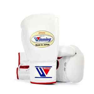 Gants de boxe personnalisés de haute qualité dernière conception de combat gagnante avec équipement d'entraînement en cuir véritable au poignet lacé - Product Image 1