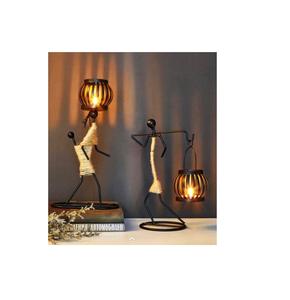 Standard Quality Candlestick Romantic Unique Home Decor Iron <b>Men</b> Handmade Home Decoration Candlestick Holder - Product Image 1