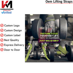 Hot Sale Gym Weight Lifting Straps Heavy Duty <b>Wrist</b> <b>Support</b> Powerlifting Accessories - Product Image 6