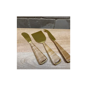 Nuevo excelente juego de queso de acero inoxidable de ratán, juego de rebanador de queso pulido con espejo de plata, venta al por mayor de fábrica más vendida - Product Image 2