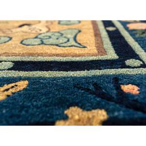 Alfombra de Lana Anudada a Mano Pechino Verde con Patrón Floral para Sala de Estar, Pasillo, Rectangular, Estilo Rompecabezas o Abstracto -Paem-428 - Product Image 3