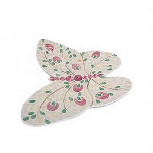 Assiette en nacre de style bohème traditionnelle faite à la main pour la décoration de la salle à manger et la présentation de la table à la maison en provenance du Vietnam - Product Image 1