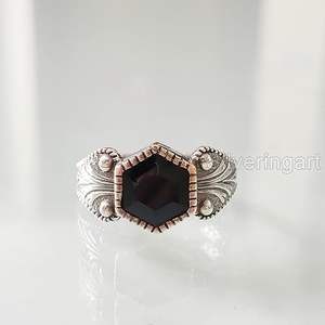 Anillo de Mujer con Piedra Preciosa de Ónice Negro Natural, Piedra de Nacimiento de Diciembre, Anillo Apilable para Aniversario de Bodas, Joyería de Plata de Ley 925 - Product Image 2