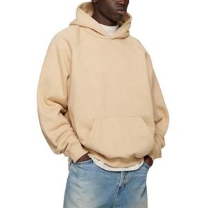 Sudadera con Capucha Regular de Algodón Grueso de 400 g/m², Teñida Lisa, Hombros Caídos, Ajuste Regular, para Hombre, Personalizable - Product Image 4