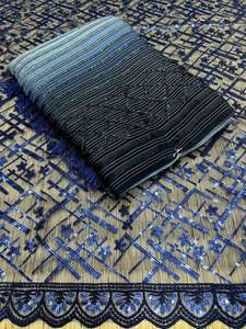 Las mujeres de alta calidad usan Sari hermoso Georgette último bordado étnico lentejuelas fiestas de boda a precios al por mayor - Product Image 4