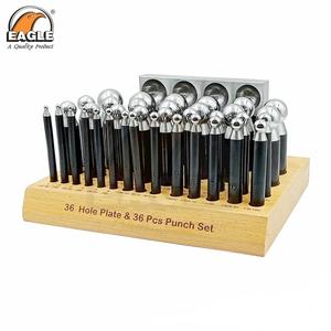 Plaque à dapping Eagle à 36 cavités avec jeu de 36 poinçons, kit de fabrication de bijoux, outils pour bijoux, 5,8 kg - Product Image 1
