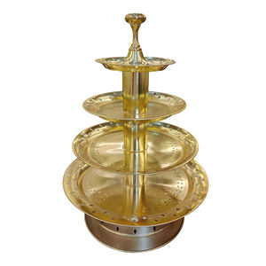 3 Tier Industry Trending Cake Stand With Silver & Gold Color Hotel Supplies Metal Cake and Fruit Display Stand From India Supply - Product Image 6