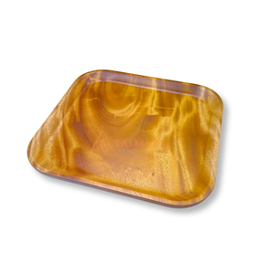 Haute Qualité Classique Khaya Bois Servant Snack Dessert Plats Léger 140x140x18mm Carré Bambou Assiette Plante Arrondie - Product Image 5