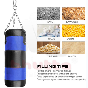 Sac de frappe en cuir lourd et durable de taille personnalisée pour la boxe et le kickboxing avec remplissage d'eau et de sable - Product Image 6