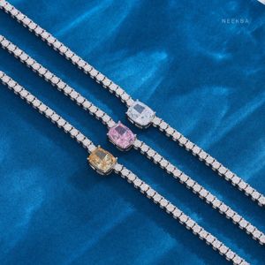 Chaîne de tennis en moissanite de 3mm pour femme-Collier de tennis minimaliste en moissanite pour femme, collier en moissanite VVS couleur D Inde - Product Image 4