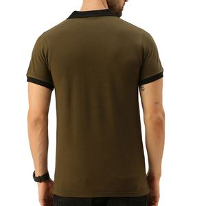 Couleur unie de sport en polyester respirant de haute qualité pour polos pour hommes Impression de logo personnalisé Style décontracté Poids du tissu de 200 grammes - Product Image 4