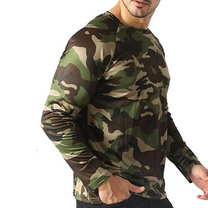 Camouflage Hunting <b>T</b>-<b>Shirt</b> Canvas <b>Polyester</b> Breathable Quick Dry Lightweight Outdoor Tactical Men's Autumn Wear - Product Image 6