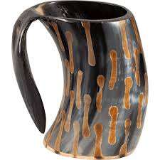 แก้วดื่มแบบไวกิ้งควายฮอร์นแก้วเบียร์ร้อนพร้อมด้ามจับไม้ขายดีงานประดิษฐ์จากธรรมชาติ - Product Image 2