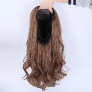 Pelucas superiores de monofilamento 4x5 de cabello humano europeo Jon Brown Highlight Color Pelucas médicas dobles - Product Image 3