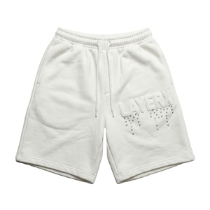 Pantalones Cortos de Algodón Sólido para Hombre, Personalizados con Cristales de Imitación, Estilo Urbano, Corte Cuadrado, para Gimnasio, Baloncesto, Casuales, de Secado Rápido, Fabricante, Venta al por Mayor, OEM - Product Image 1