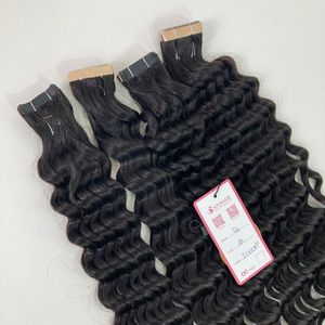 Extensions de Cheveux Remy Vierges Double Dessinées de Haute Qualité de 26 Pouces, Styles de Vague Naturelle, Piano Droit, Clip-In 7 Pièces - Product Image 1