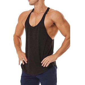 Gilet de fitness d'été pour hommes Débardeur col en O Muscle Bodybuilding Shirts High Street Style Cotton Breathable Knitted Weaving - Product Image 2