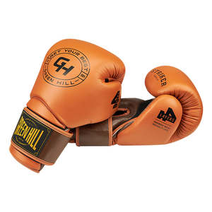 Guantes de Boxeo de Cuero Personalizados Striker-Marrón 12 oz, Equipo de Sparring con Cordones en la Muñeca, Logotipo Personalizable - Product Image 6